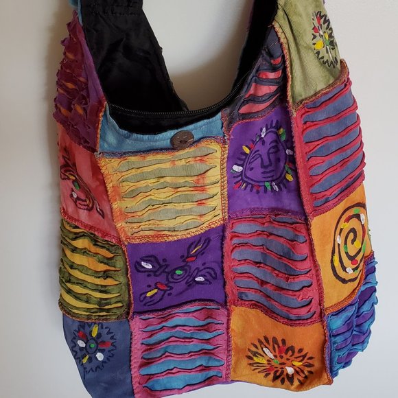 Rising International Hobo Patchwork Distressed Bag - Picture 2 of 8